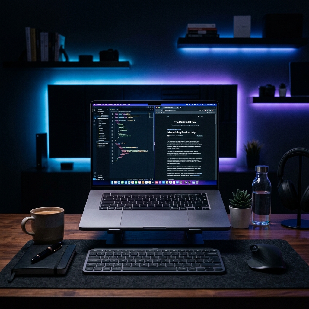 A perfectly organized keyboard-first Mac workspace